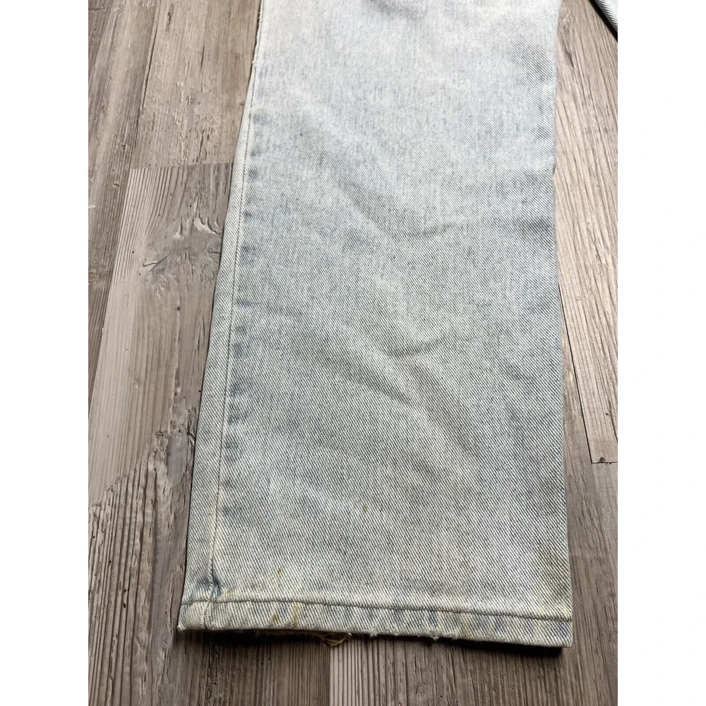 Vintage Lee Jeans Mens 34x29‎ Blue Stone Wash Denim Distressed 90s Y2K Rivets